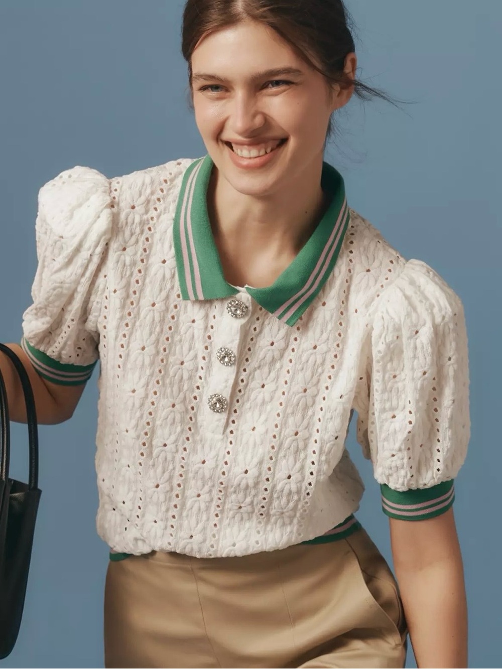 Anthropologie Lace Polo Style Top | NWT - Picture 10 of 16